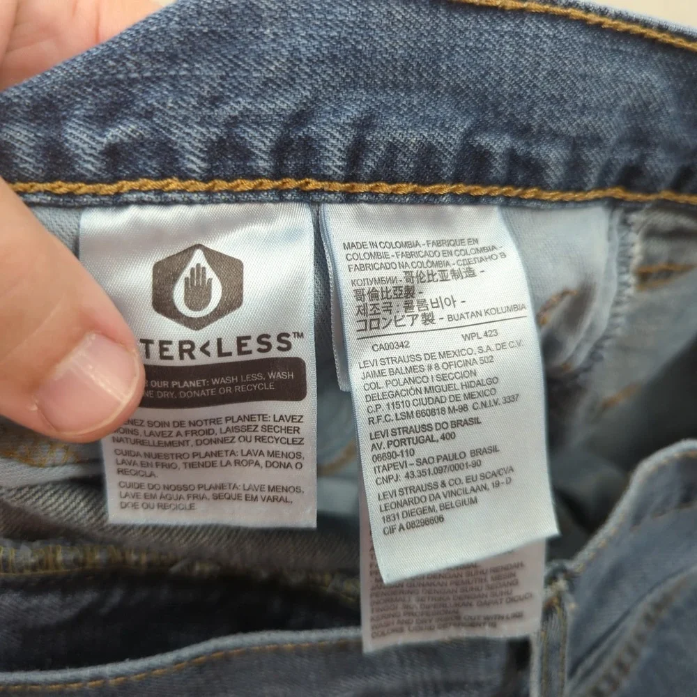 Levis Jeans Mens 36x30 Blue 527 Boot Cut Western Cowboy Distressed